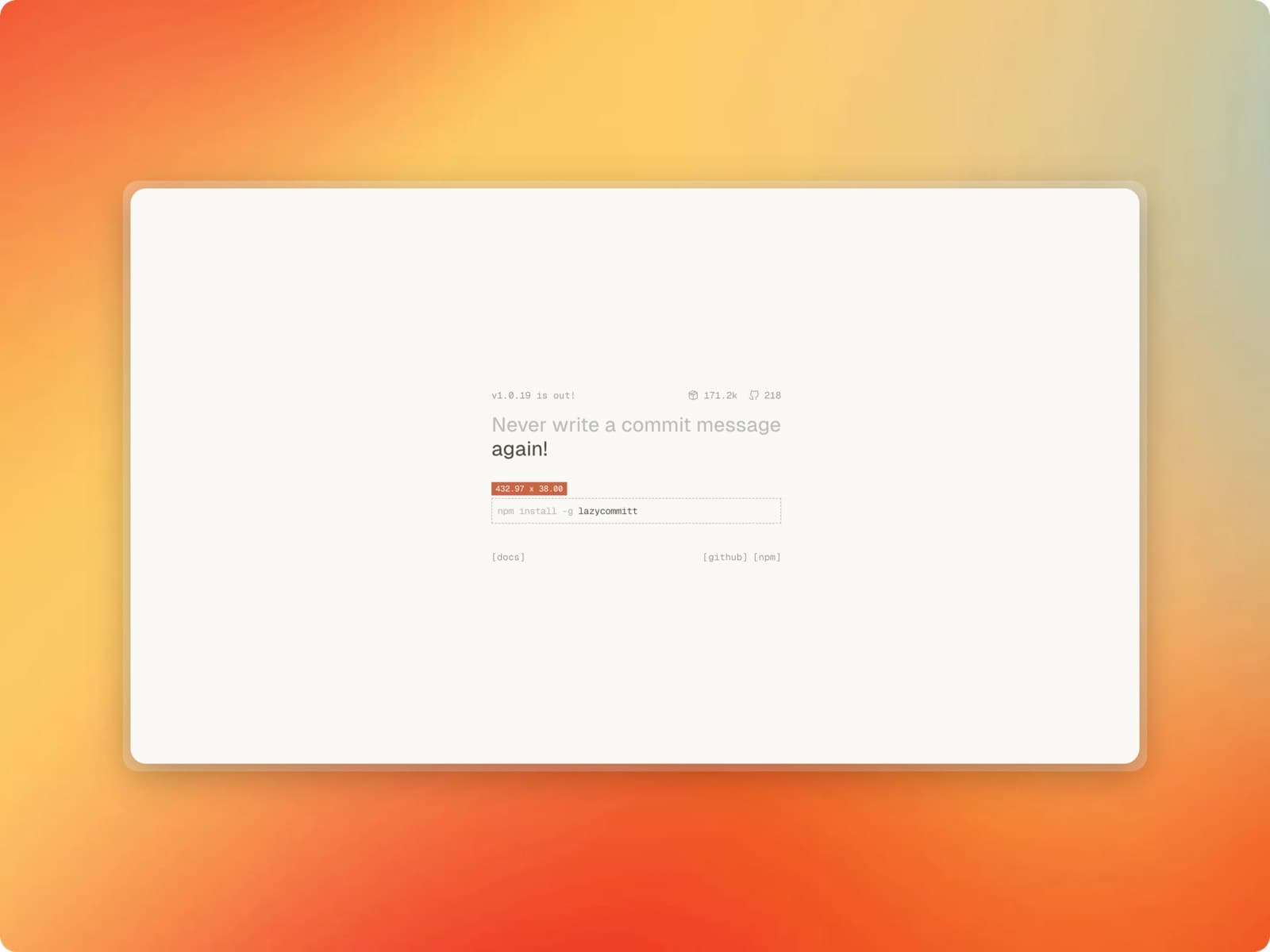 Lazy Commit project cover